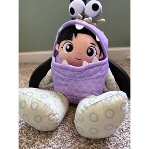 Disney Plush Purple Shell Monster Boo Black Hair Antennae Official Disney Store